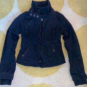DIESEL black moto bomber jacket size XS